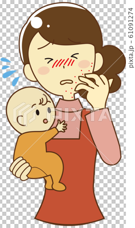 Hay fever woman 61091274