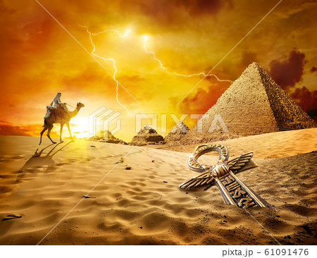 Lightning in the desert 61091476