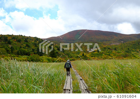 栗駒山のゼッタ沢コースにある名残ヶ原 61091604