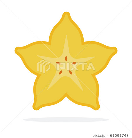 Carambola vector flat material design isolated object on white background. 61091743