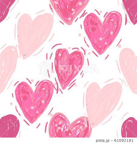 Seamless pattern with hearts. Valentines day background 61092181