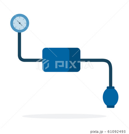 Tonometer vector flat material design isolated object on white background. Tonometer vector flat material design isolated object on white background. 61092493