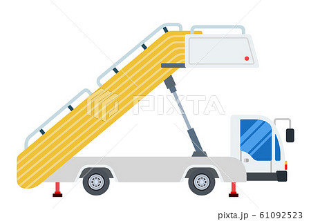 Ramp at the airport vector flat design isolated object on white background. 61092523