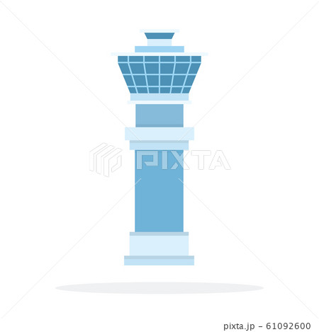 Airport control room vector flat material design isolated object on white background. 61092600
