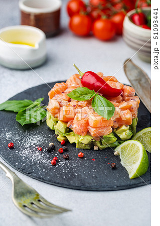 Salmon salad, tartare 61093441