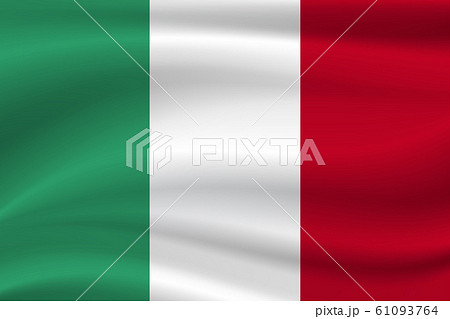 Italy flag on cloth with soft waves background. Italy flag on cloth with soft waves background. 61093764