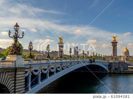 Alexandre III Bridge in Paris in Sunny Weather Alexandre III Bridge in Paris in Sunny Weather 61094381