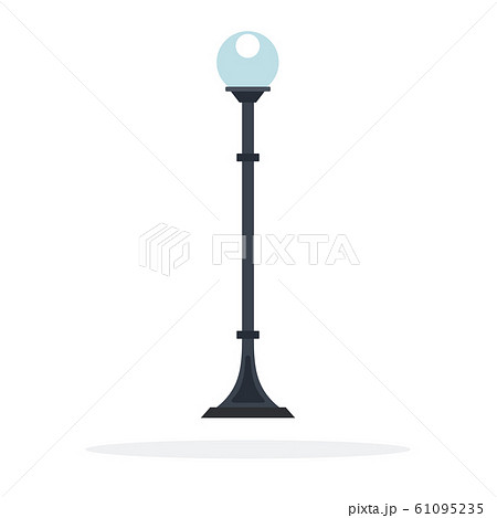 Street lamp vector flat material design isolated object on white background. 61095235