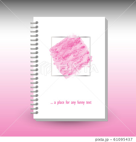 vector cover of diary notebook or book pink 61095437