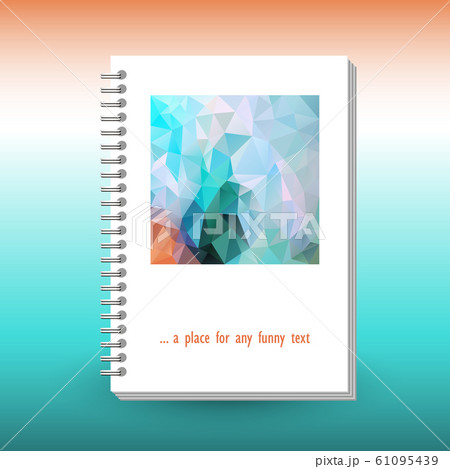 vector cover of diary or notebook with ring spiral 61095439