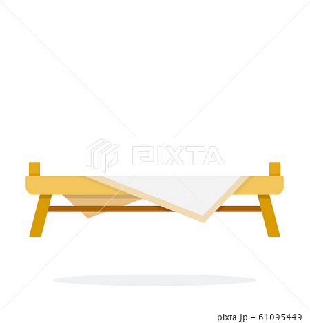 Table with tablecloth vector flat material design isolated object on white background. Table with tablecloth vector flat material design isolated object on white background. 61095449