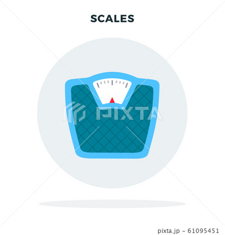 Floor scales in a circle vector flat isolated 61095451