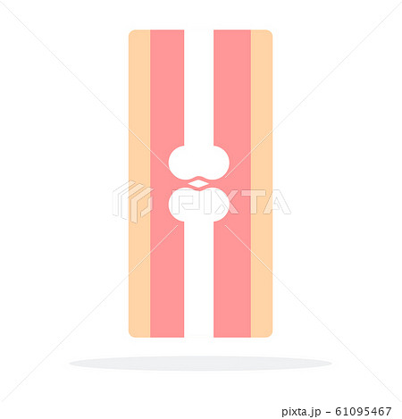 Human bone vector flat material design isolated object on white background. 61095467