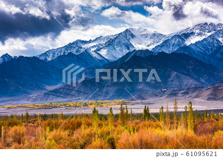 Himalayan mountain landscape along Leh 61095621