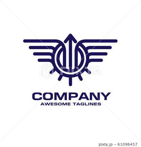 unique arrow line and circle Logo 61096457