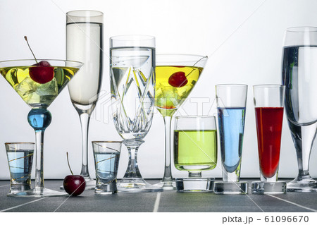 A range of alcoholic cocktails 61096670