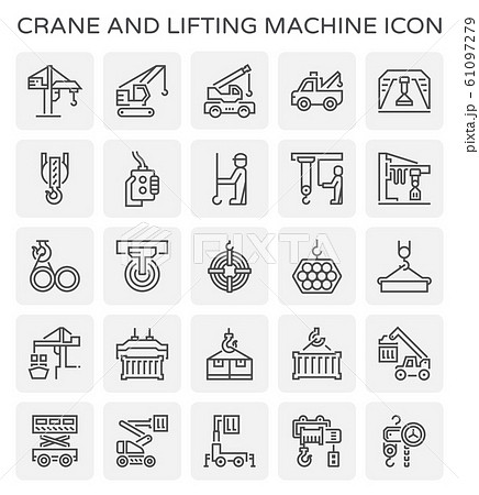 crane lifting icon crane lifting icon 61097279