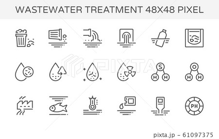 wastewater icon set 61097375