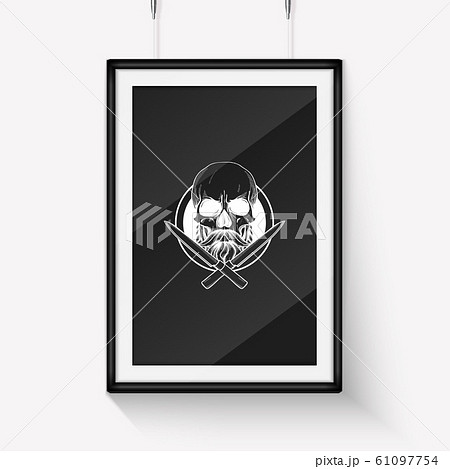 Hand drawn sketch skull with cooks hat Hand drawn sketch skull with cooks hat 61097754