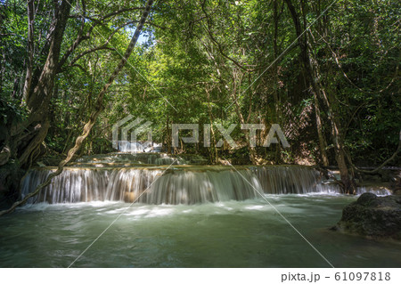 The clean waterfall there is an emerald green 61097818