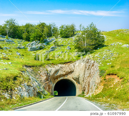 Road through tunnel Road through tunnel 61097990