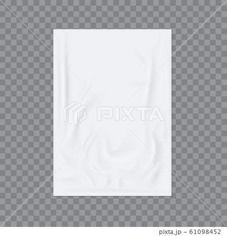Wrinkled paper vector realistic template for poster or flyer glued to the wall. Wrinkled paper vector realistic template for poster or flyer glued to the wall. 61098452