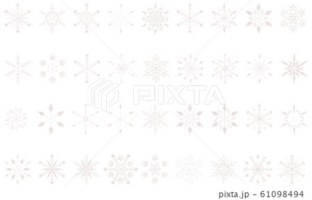 雪の結晶　ゴールド 61098494