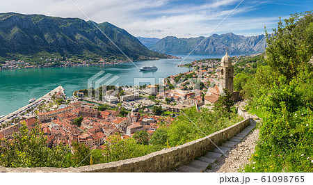 Historic town of Kotor with Bay of Kotor in Montenegro, Balkans region, Europe 61098765