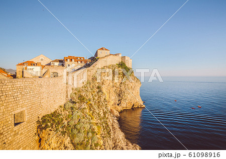 Old town of Dubrovnik at sunset, Dalmatia, Croatia 61098916