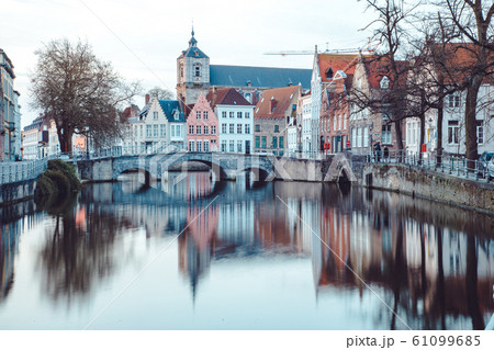 Historic city center of Brugge, Flanders, Belgium 61099685