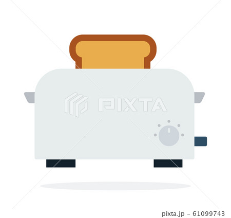 Toaster with bread vector flat isolated Toaster with bread vector flat isolated 61099743