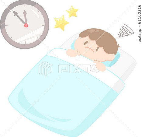 睡眠不足のイラスト素材