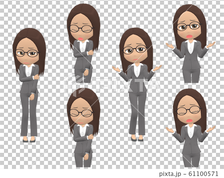 [Troubled A] Black woman suit straight front 61100571