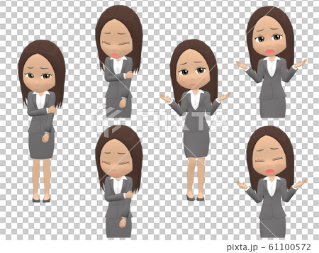 [Troubled A] Black woman suit straight front 61100572