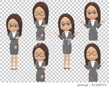 [Troubled A] Black woman suit straight front 61100573