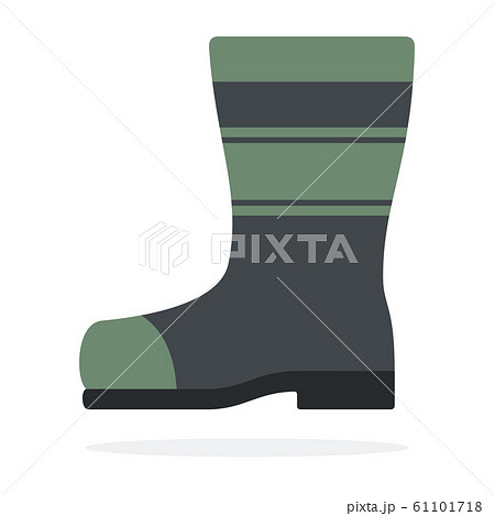 Rubber boots side view flat isolated vector 61101718