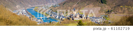 Historic town of Cochem with Moselle river, Rheinland-Pfalz, Germany 61102719