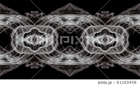 Abstract repeating pattern on a black background. 61103456