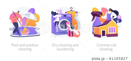 Cleaning services vector concept metaphors. 61105827