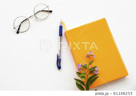 notebook planner for business work  arrangement flat lay style 61106255