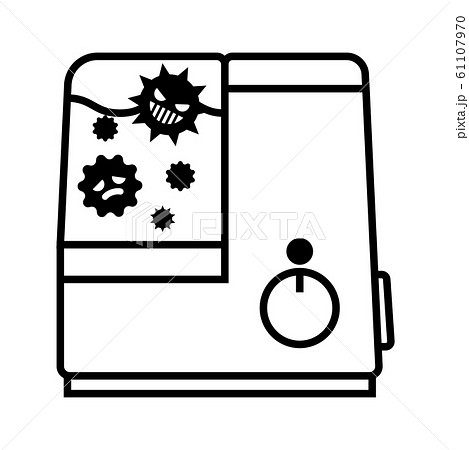 加湿器 カビ菌 汚れのイラスト素材