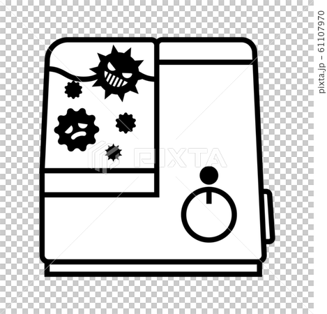 加湿器 カビ菌 汚れのイラスト素材