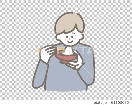 お餅を食べる男性 61108080