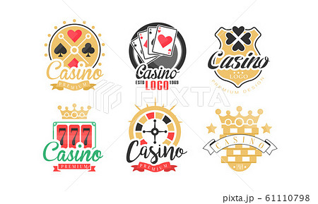 Casino and Card Poker Logo Design Vector Set Casino and Card Poker Logo Design Vector Set 61110798