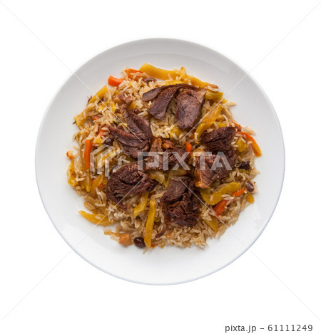 pilaf on a white background 61111249