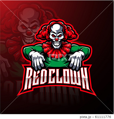 Red Clown Sport Mascot Logo Design のイラスト素材
