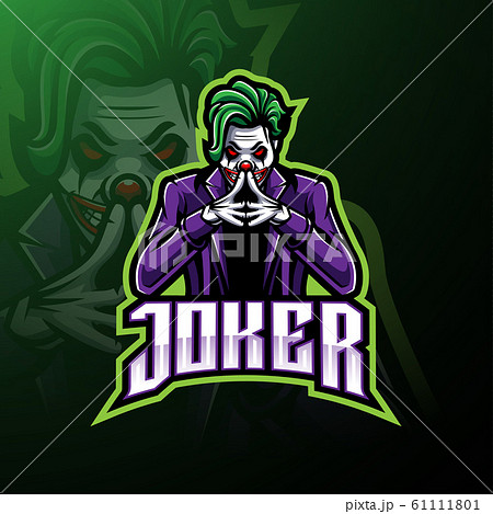 Joker Esport Mascot Logo Designのイラスト素材