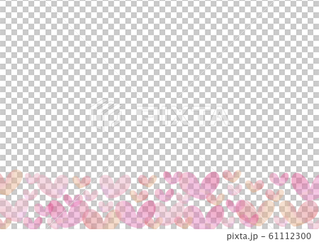水彩風ハートのフレーム 61112300