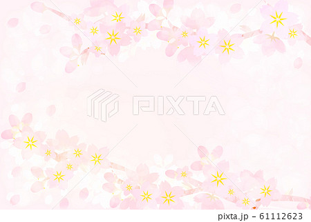 桜背景 ピンクベース横のイラスト素材