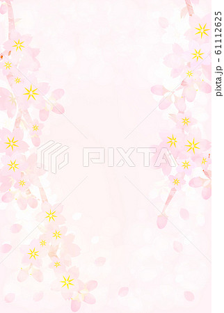 桜背景 ピンクベース縦のイラスト素材